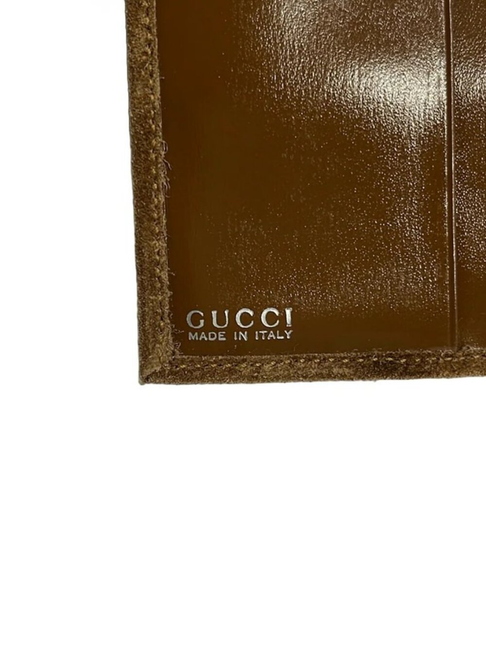 GUCCI Horsebit Brown Suede Double-hook Wallet - Picture 5 of 5